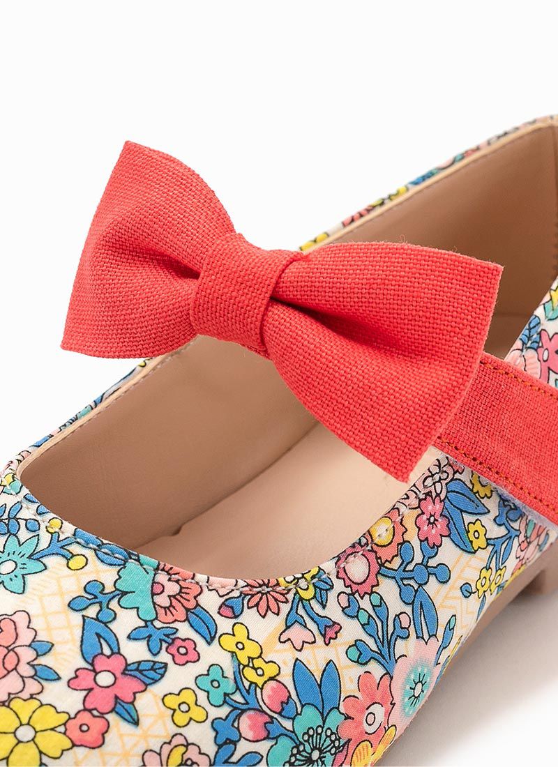 韓國 OZKIZ - 蝴蝶結繫帶彩色花園皮鞋