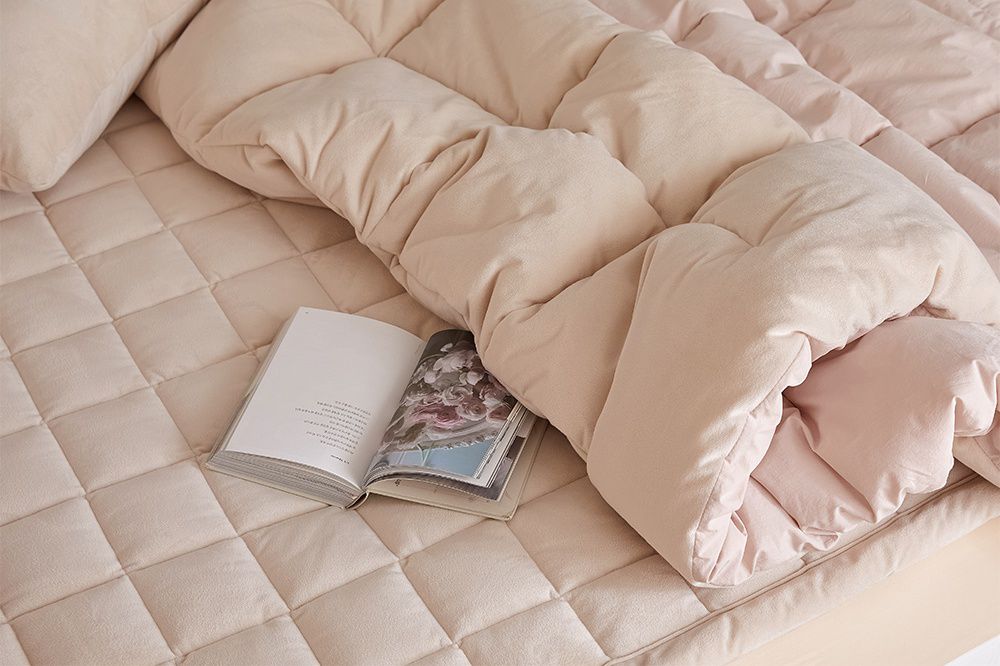 韓國 Maatila - 可水洗刷毛高密度60支棉棉被-草莓拿鐵