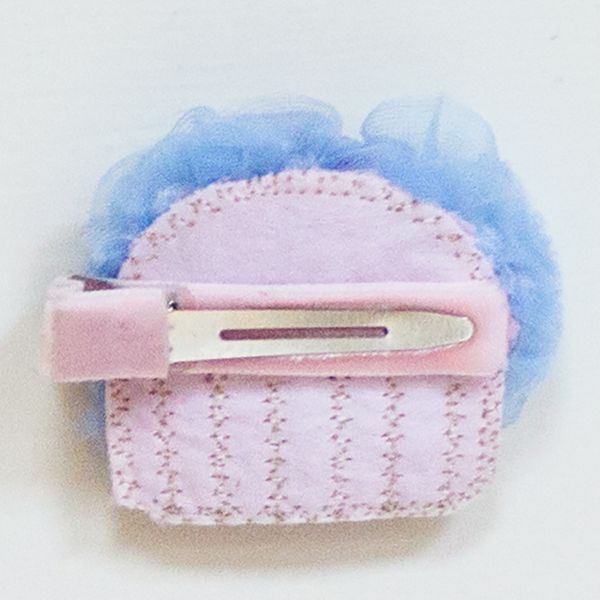 美國 Chic Baby Rose - 手工髮夾_櫻桃杯子蛋糕款-天空藍 (單一尺寸)