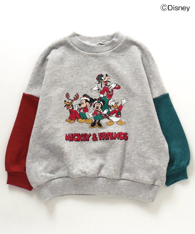 日本 BREEZE - 迪士尼限定 裏毛長袖上衣-米奇毛衣-紅