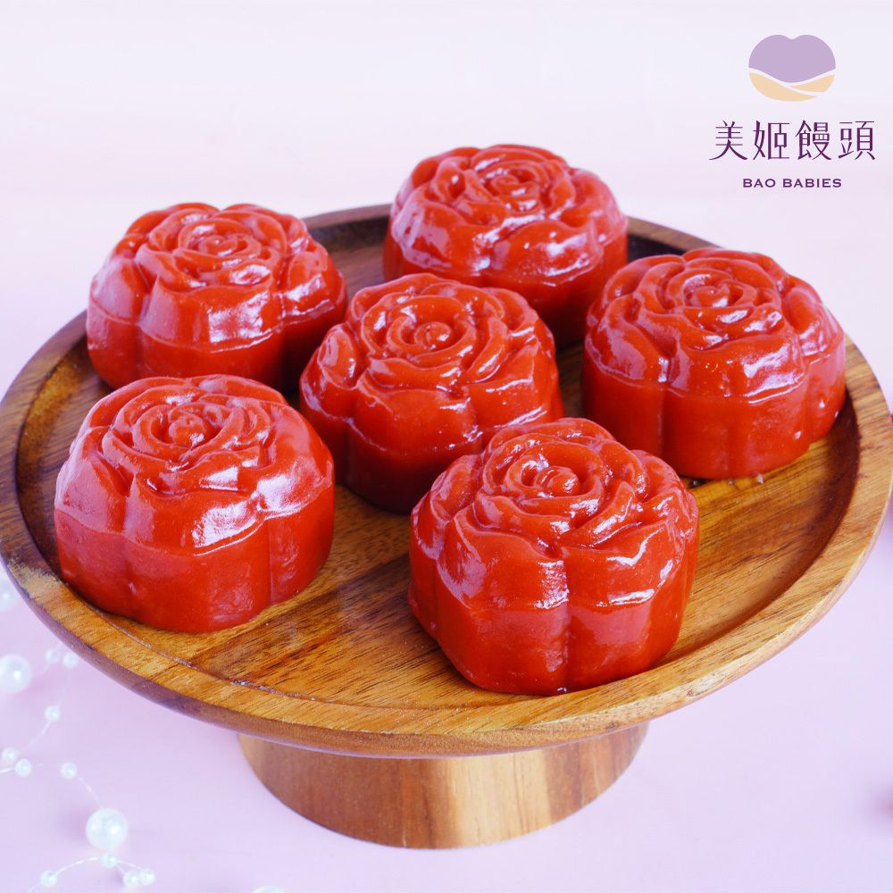美姬饅頭 - 玫瑰造型紅龜粿