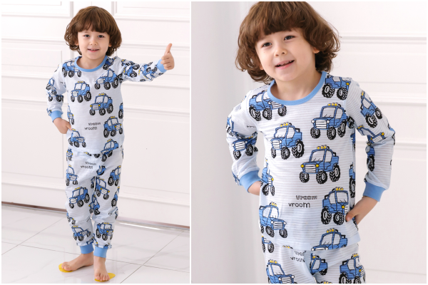 韓國 Maykids - 有機棉透氣長袖家居服-蒙面超人