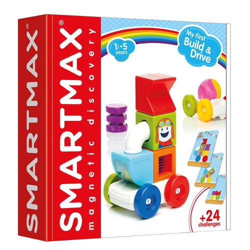 比利時 SMART GAMES - 【SMARTMAX】磁力接接棒—百變磁力車