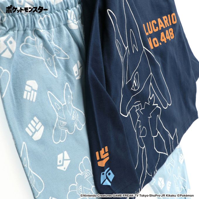 日本 BRANSHES - 超萌寶可夢純棉長袖家居服-灰黑