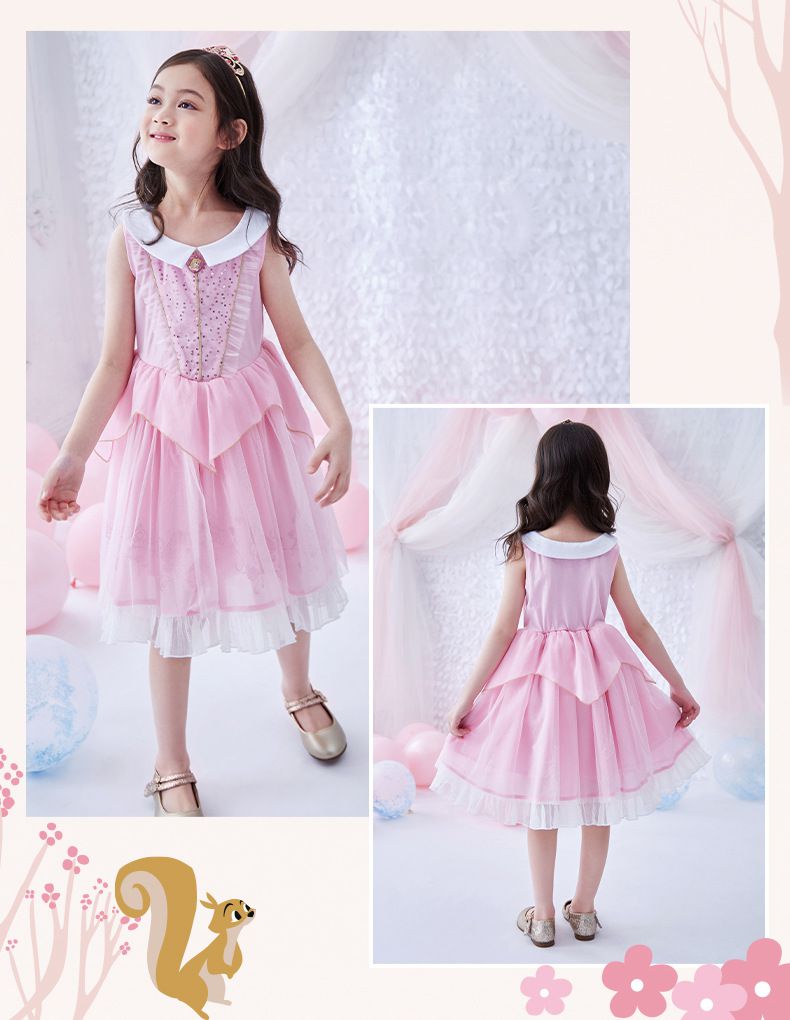 公主系列造型連身裙/萬聖節-卡通人物愛洛-粉色