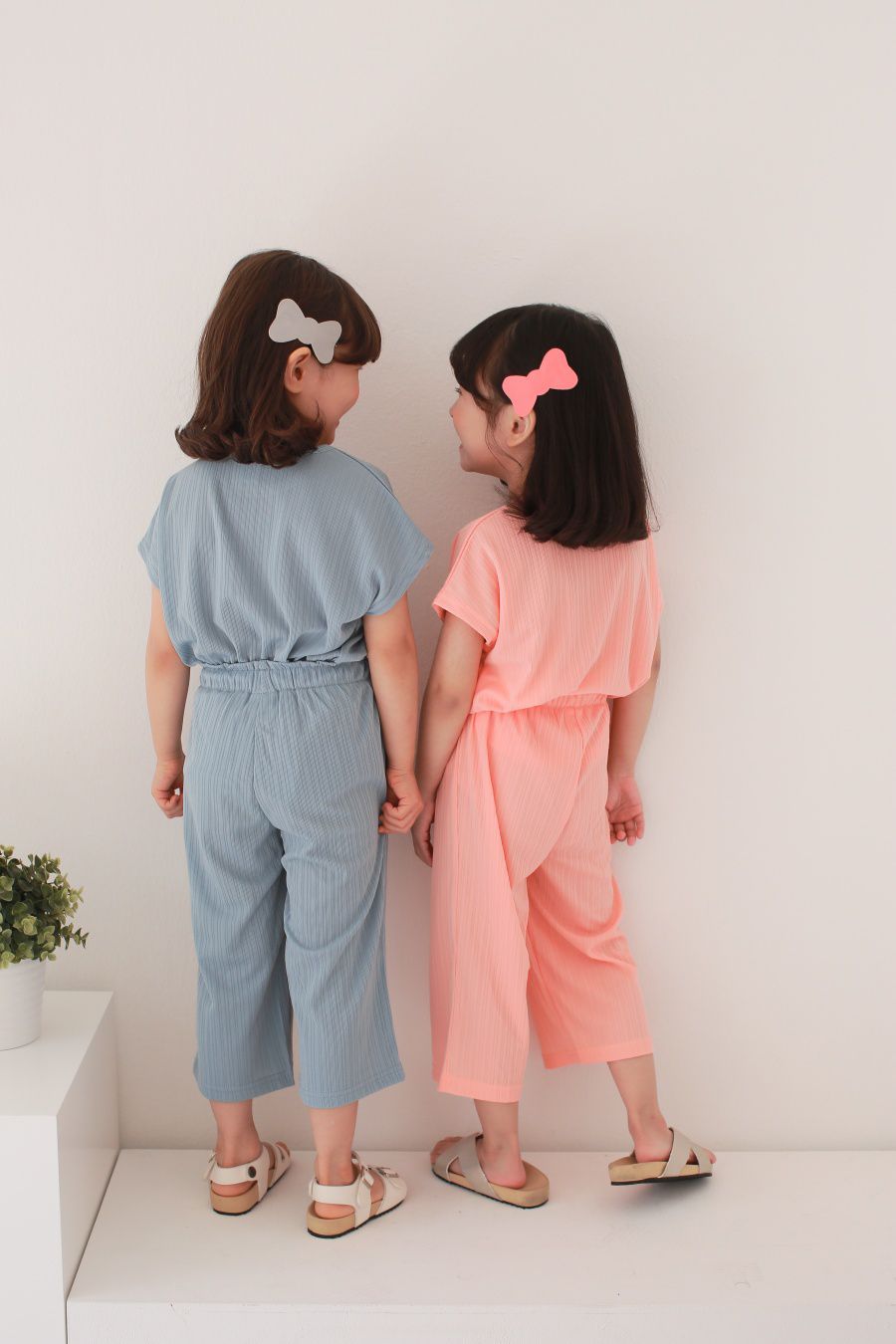 韓國 Dalla - 三個笑臉涼感套裝-粉橘