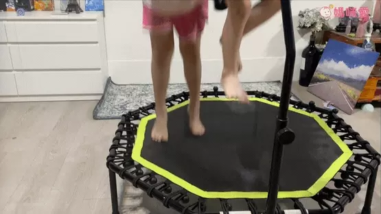 靜音扶手彈跳床【JumpMoon】8邊形結構更穩固