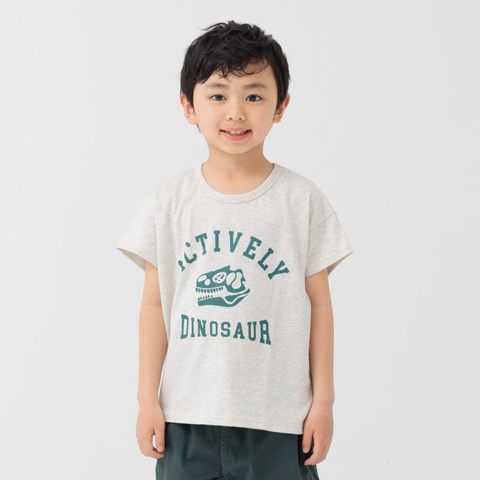 日本 Chil2 - 100%棉 可愛印花短袖上衣-越野車-紫