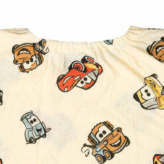 akachan honpo - 短袖家居服-汽車總動員-米白色 (100cm)