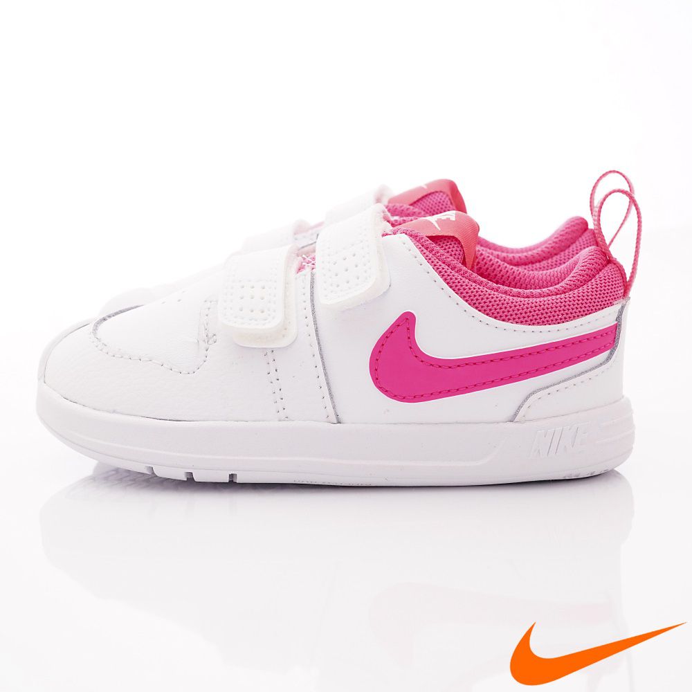 NIKE - 童鞋-雙絆帶簡約休閒鞋(小童段)-白粉