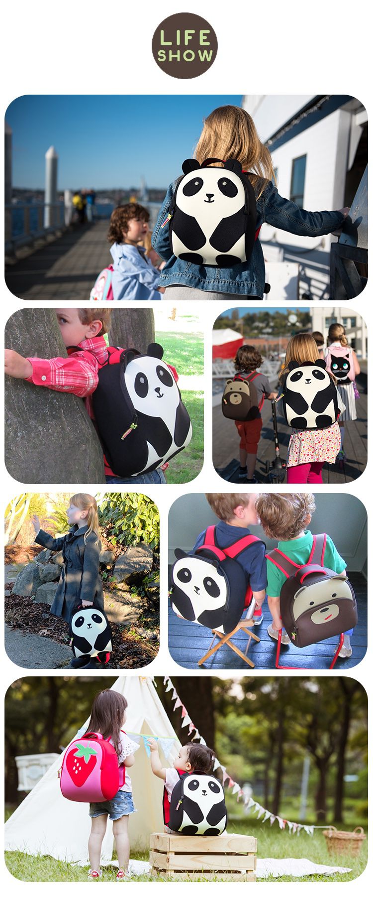 美國 Dabbawalla - 瓦拉包-小貓熊防走失後背包