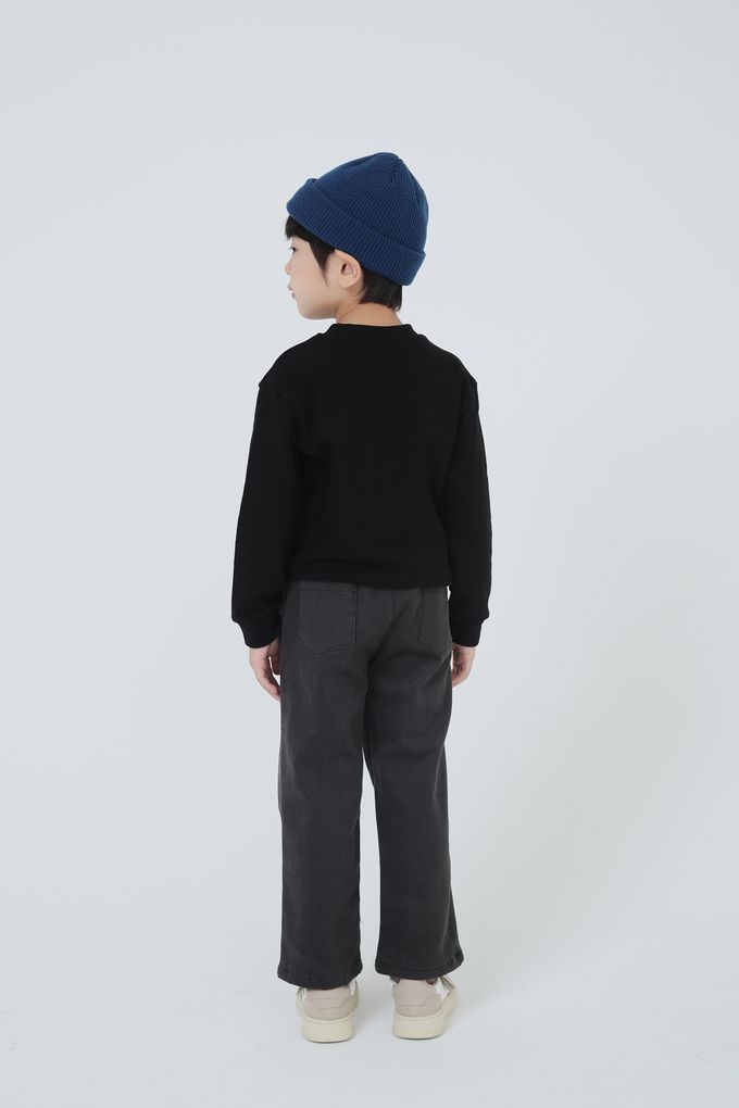 韓國 Coco Bang - 英倫漸層撞色拼接長袖上衣-紅X杏