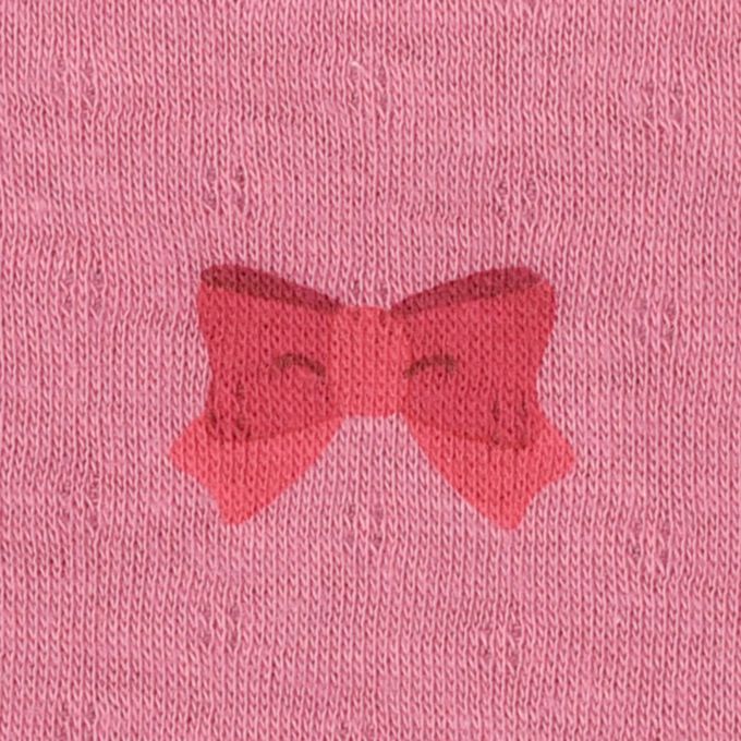 akachan honpo - 長袖圓領上衣2件組-蓬鬆棉 獨角獸&蝴蝶結-粉紅色