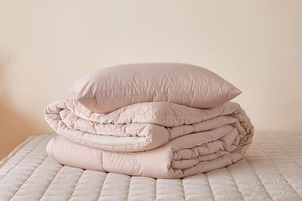 韓國 Maatila - 可水洗刷毛高密度60支棉棉被-草莓拿鐵