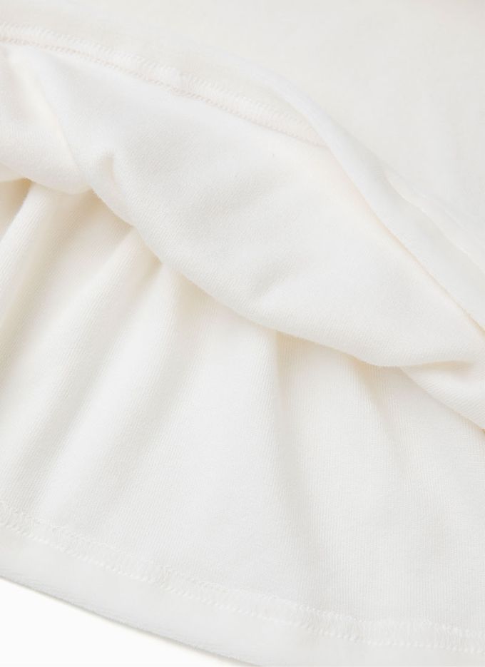 韓國 OZKIZ - 萌萌雪白兔暖絨洋裝-奶油白