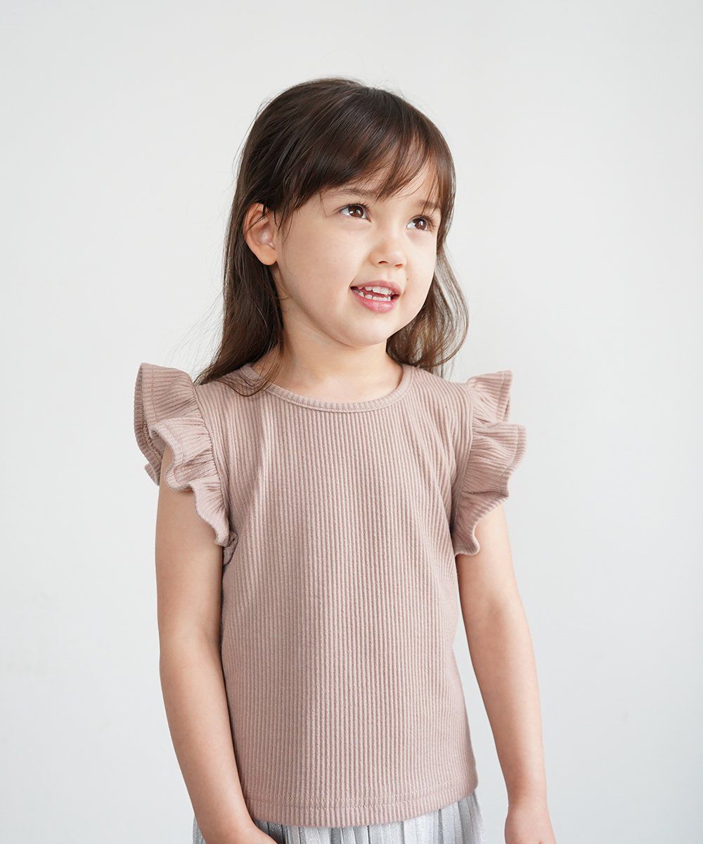 日本 riziere - 小荷葉飛飛袖無袖上衣-天使白