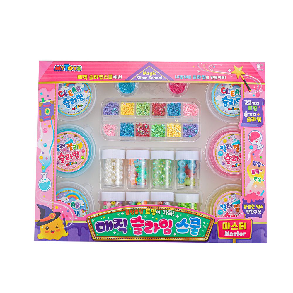 史萊姆豪華寶盒28件組-●史萊姆45g*6入 (透明*3+藍色+粉色+黃色)●亮粉*2盒●亮片*12格●珠珠*8瓶●珠珠*6瓶