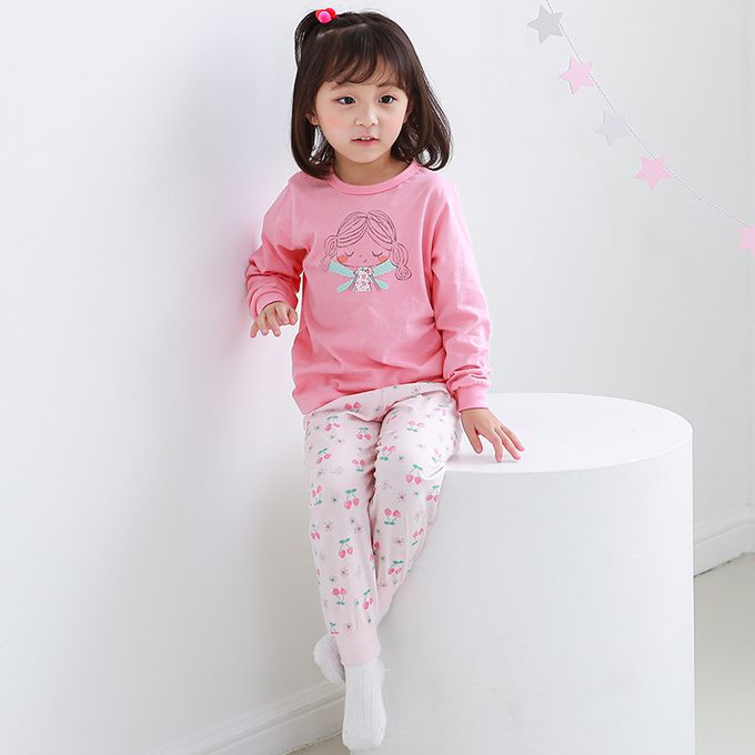 正韓 Cogibu - 極舒適無螢光劑 100% 有機棉幼兒/兒童睡衣/家居服套裝組-小仙子