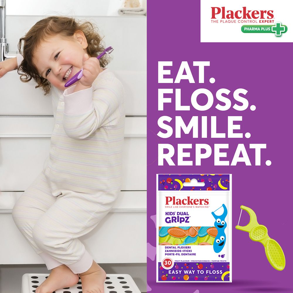 美國 Plackers 派樂絲 - 兒童果香含氟牙線棒-75入