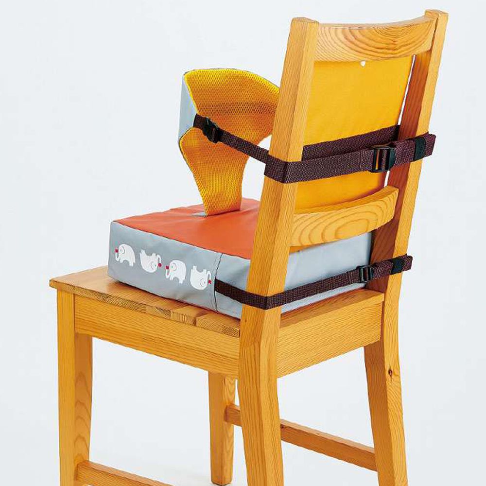 akachan honpo - 可調整式餐椅用坐墊(有安全帶)-黃色