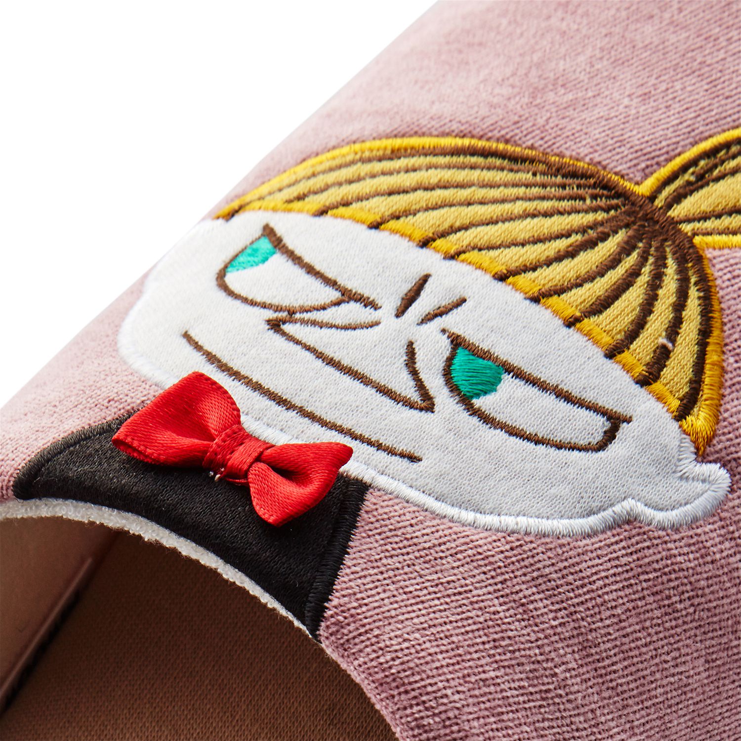 日本千趣會 - 嚕嚕咪 刺繡質感室內拖鞋-灰 (M(22-24cm))