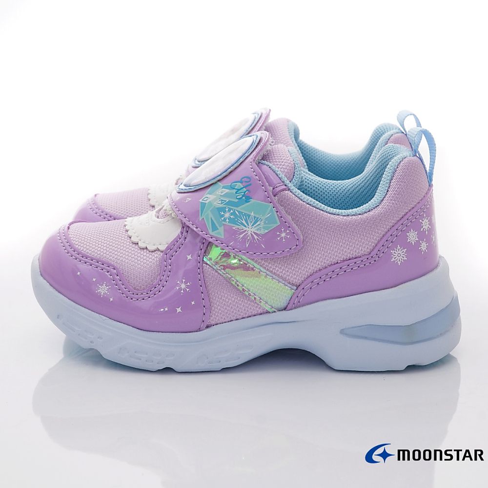 Moonstar日本月星 - DN冰雪奇緣電燈(中小童段)-運動鞋-紫