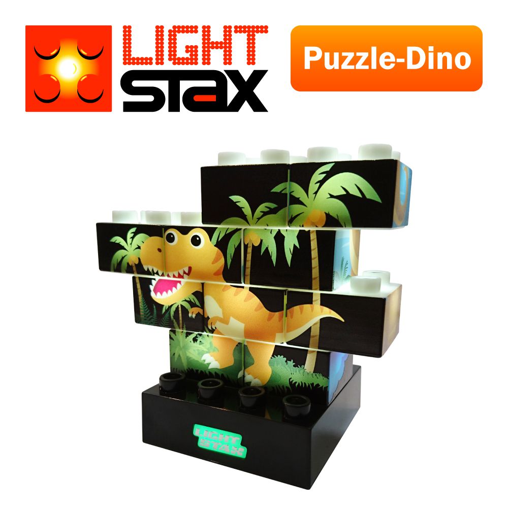 Puzzle-Dino 亮亮積木-大顆粒系列-10顆