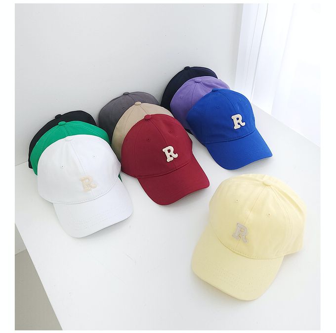 韓國 Soo&Soo - 字母R經典老帽-白