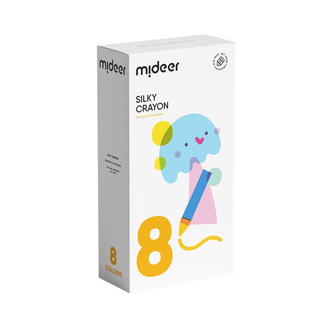 MiDeer - 可洗式速乾絲綢蠟筆(8色)