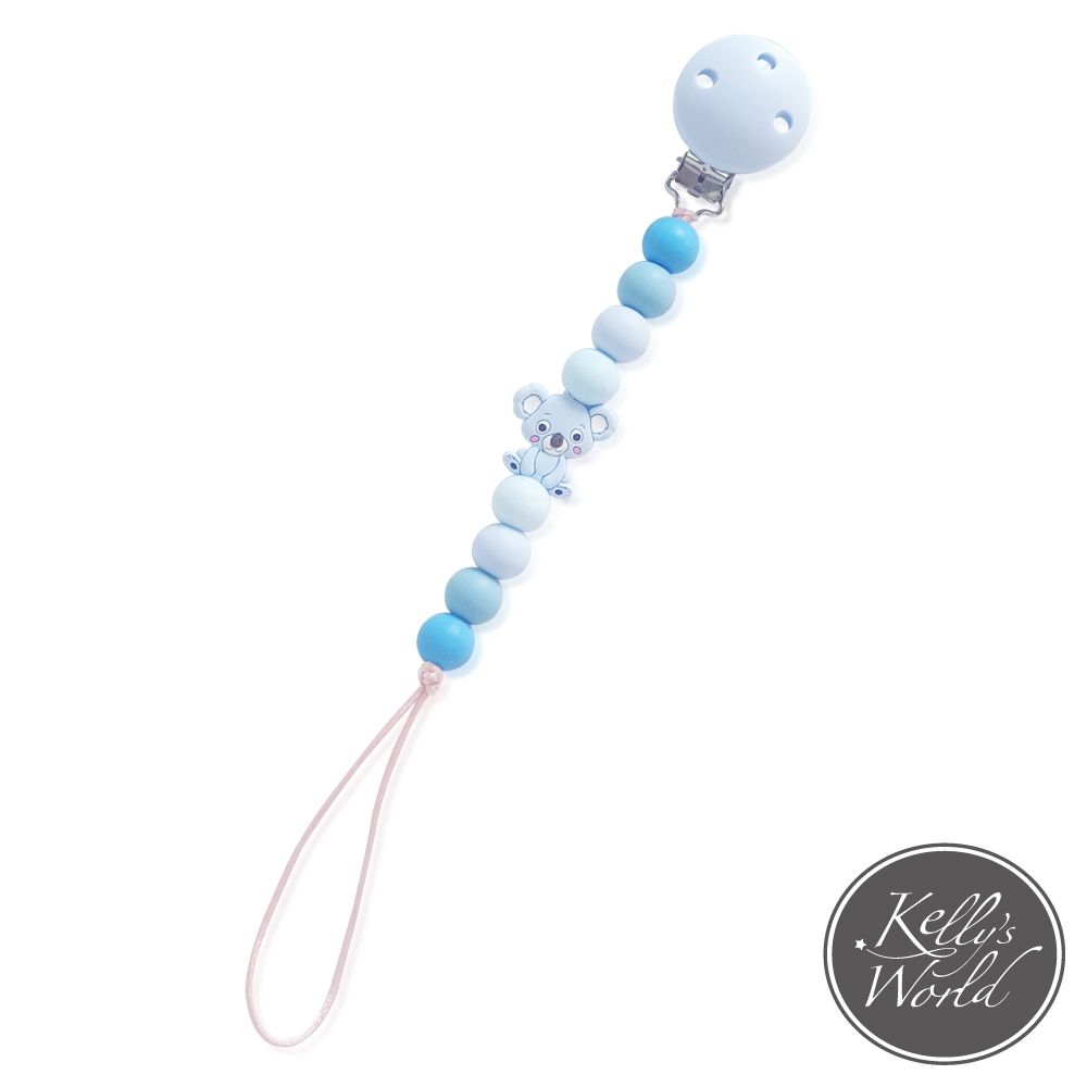 Kelly's World - 凱莉的異想世界系列 - 奶嘴鍊-熊熊好朋友-藍