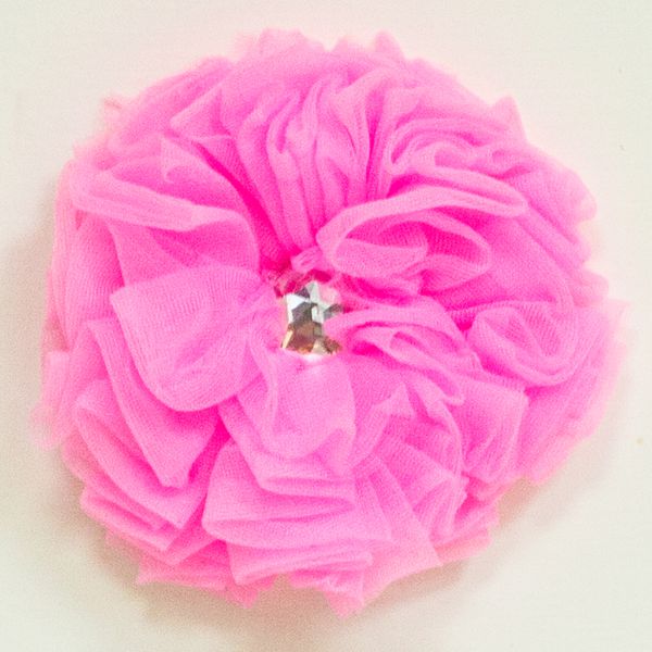 美國 Chic Baby Rose - 手工髮夾_玫瑰花款-熱情粉 (單一尺寸)