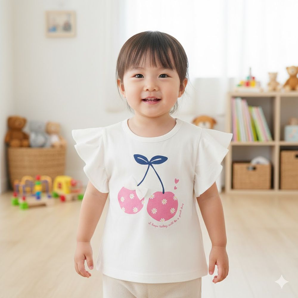 短袖T恤-米白色