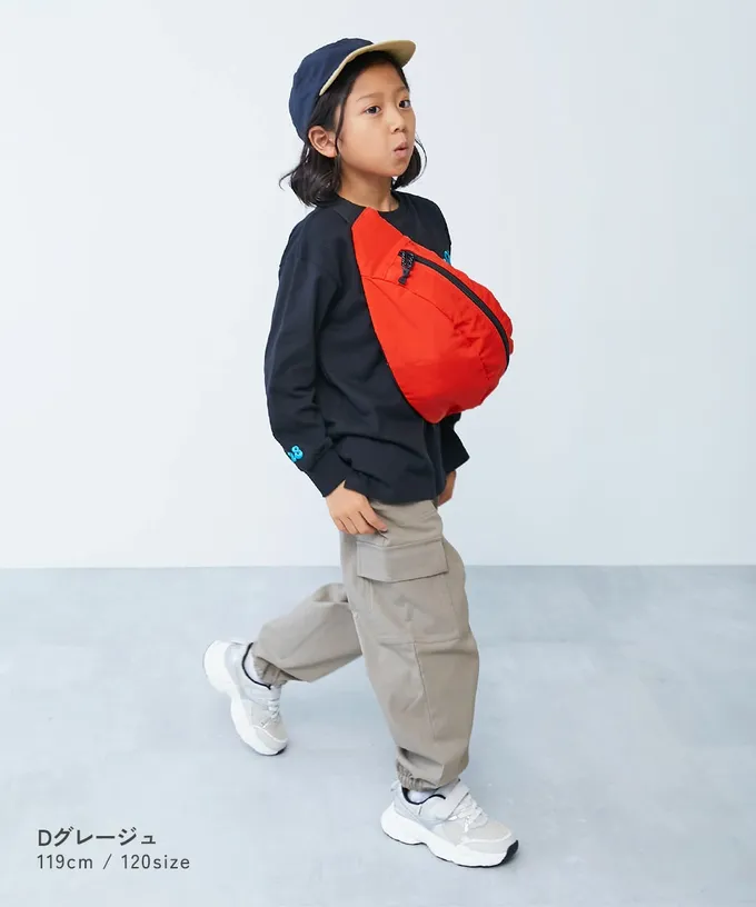 日本 devirock - 彈性斜布紋縮口工裝長褲-卡其杏