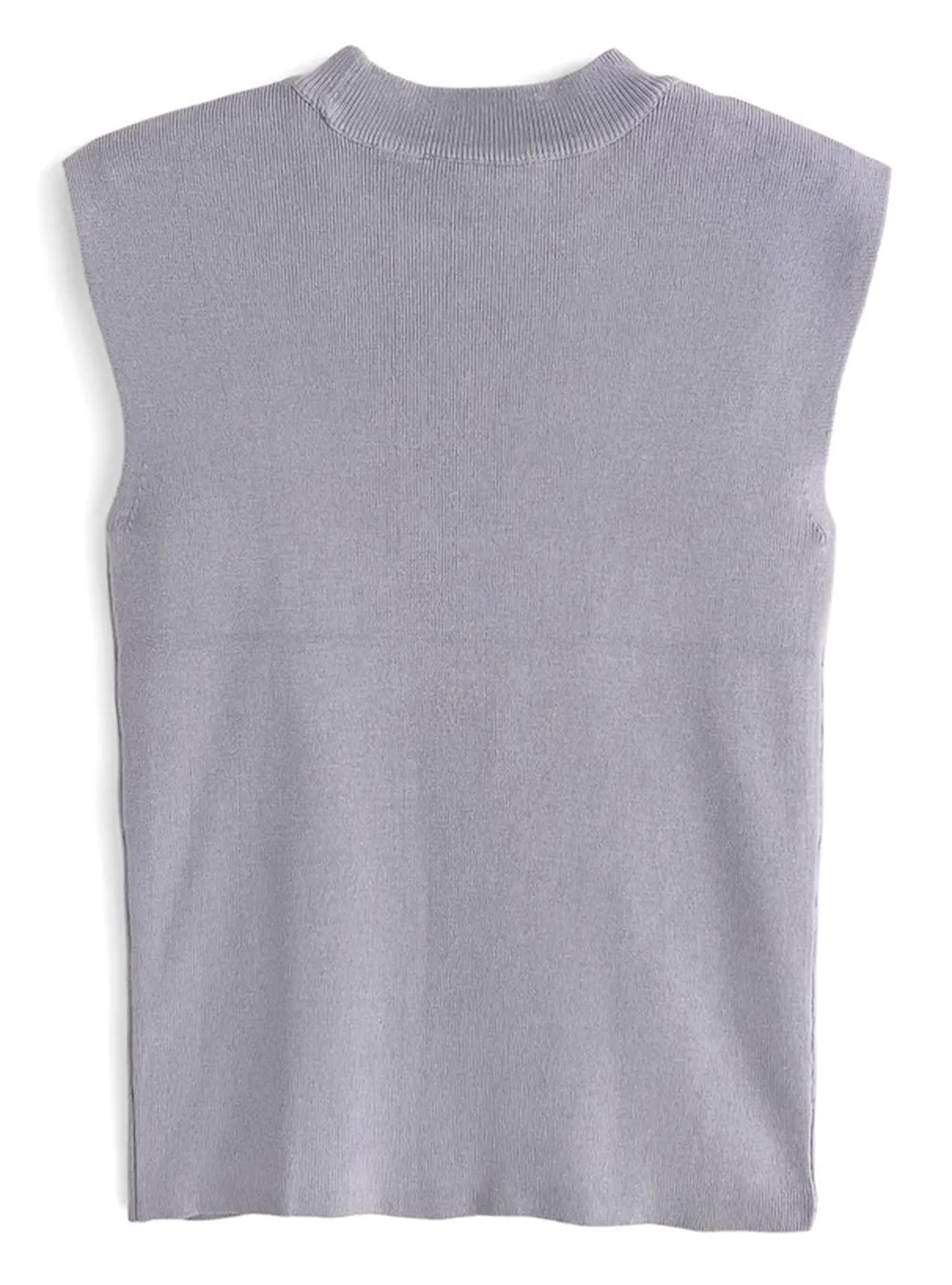 日本 GRL - 彈性薄針織顯瘦無袖上衣-天使白