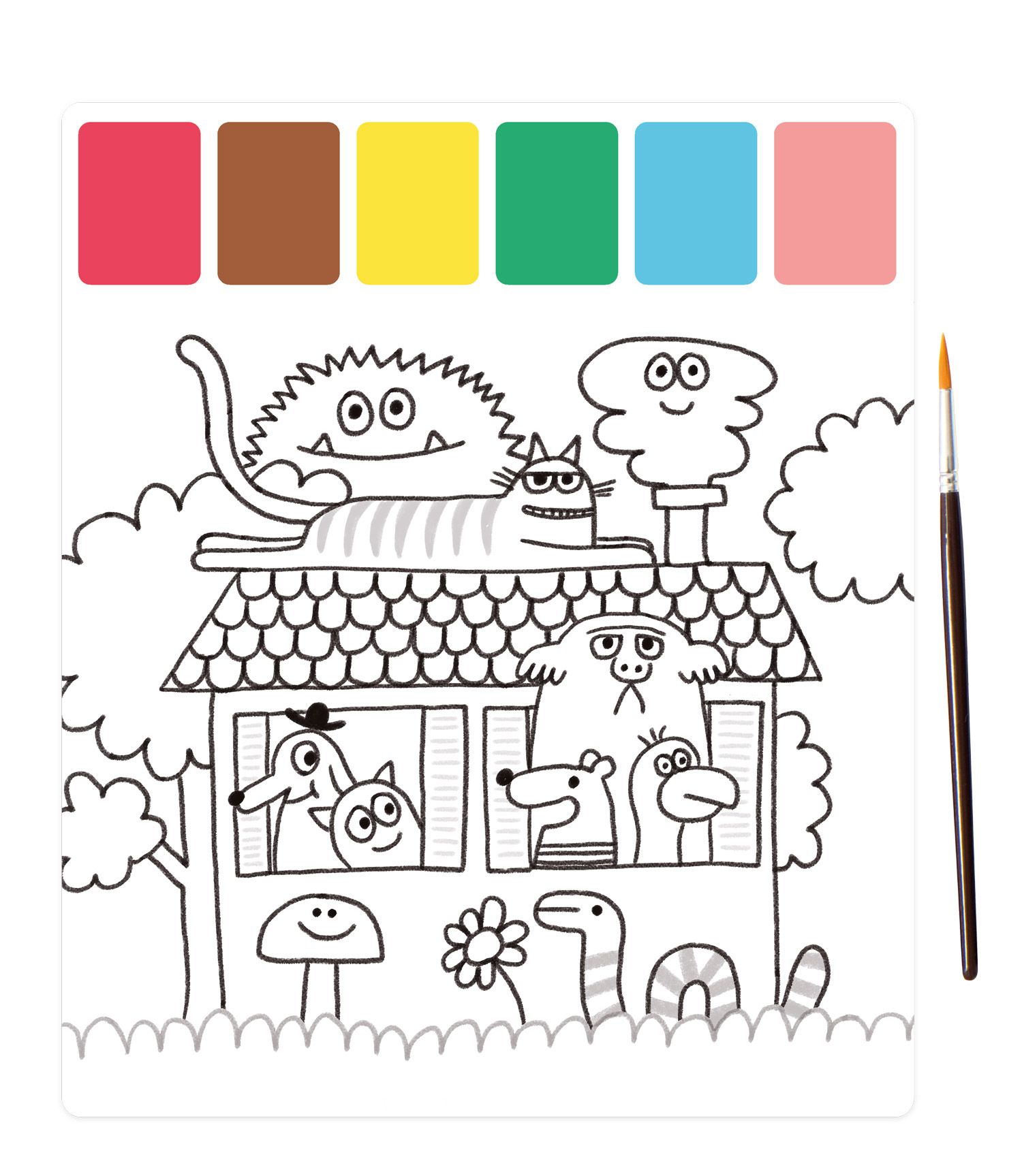 Moulin Roty - 魔法調色板圖畫組-奇趣怪誕