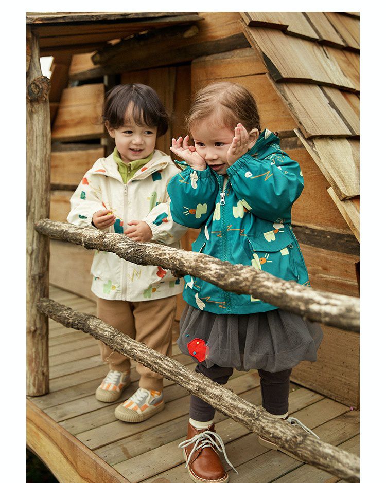 搖粒絨三合一衝鋒外套(鋪棉款)-積木怪獸-綠色