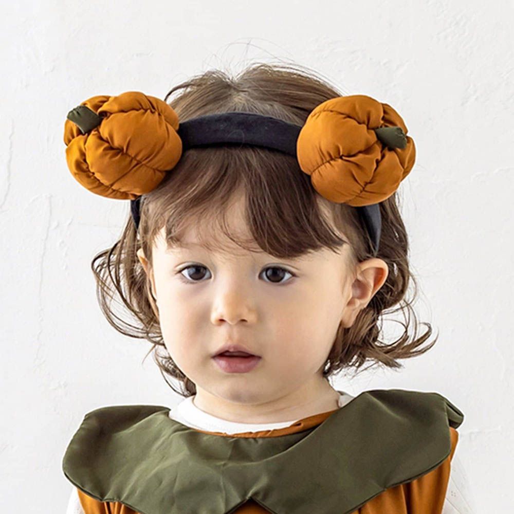 趣味二顆南瓜髮箍-橘 (約35cm)