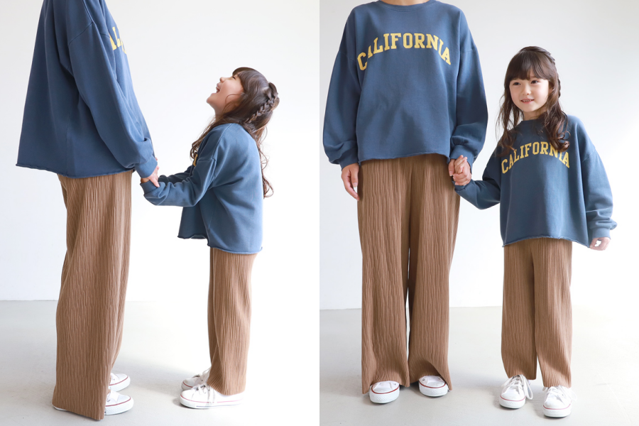 日本 COCA - [熱銷定番] 速乾垂墜彈性風琴寬褲-保暖媽媽款-焦糖