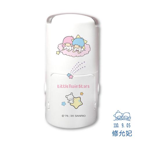 雙星仙子日期章-民國年-藍色墨-印面尺寸:圓形直徑1.9公分