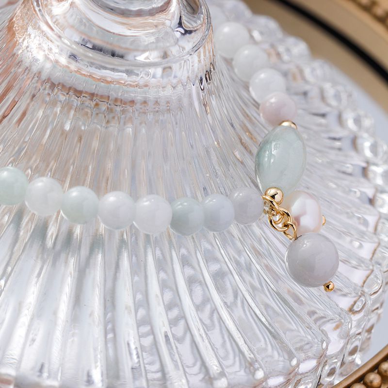 8mm清新簡約翡翠玉石手鏈 (15-19cm)