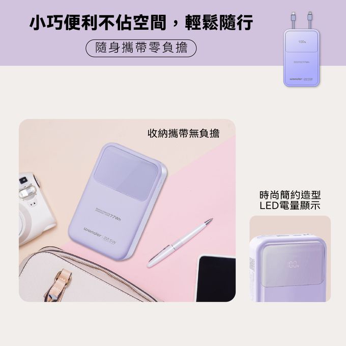 支援三種設備同時充電