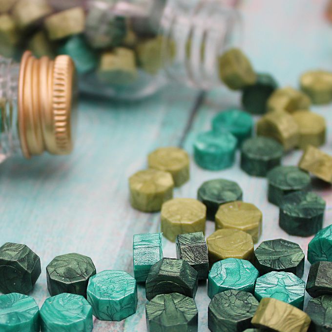 HAPPYMT - 火漆蠟粒大罐裝-漫步在原野森林-綠色系