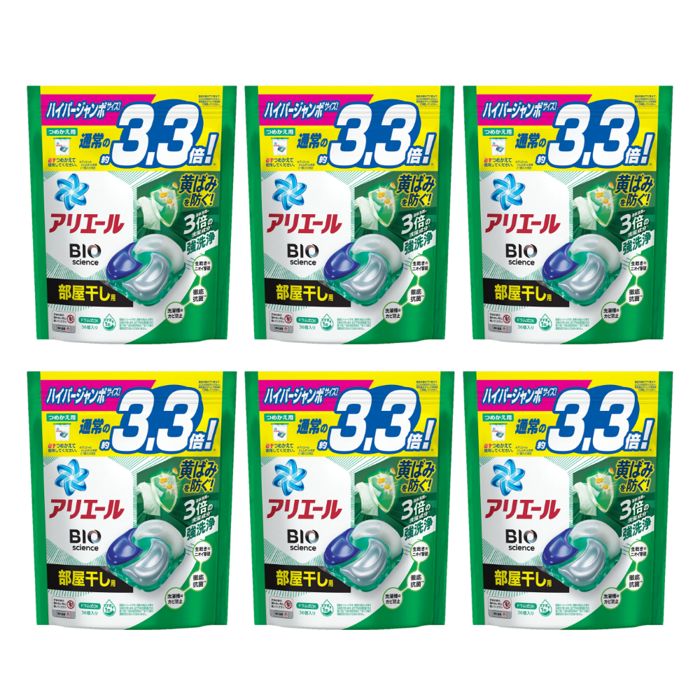 【六組】ARIEL 4D 3.3倍 洗衣球 除臭抗菌36入*6