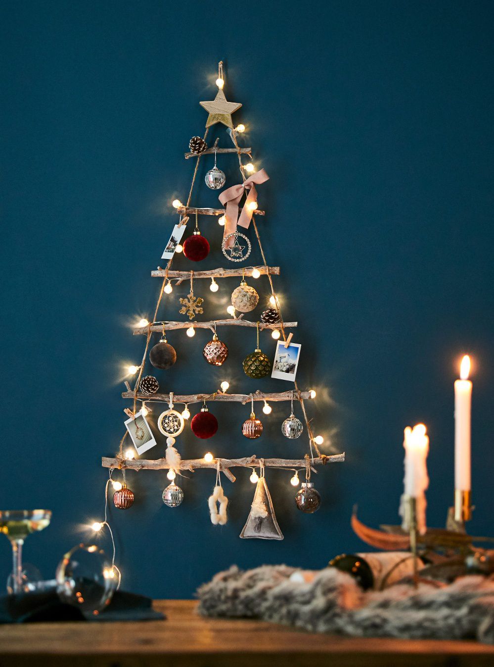 韓國 Bebe Deco - DIY聖誕樹/聖誕壁飾燈-天使羽翼 (樹高80cm，樹寬68cm，約0.6kg)