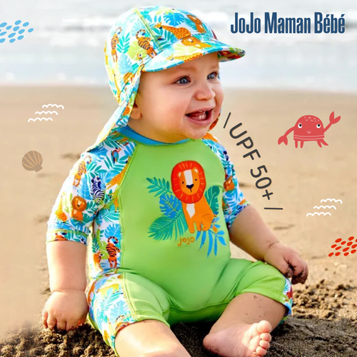 UPF50+【英國 JoJo Maman BeBe】泳衣、遮陽帽