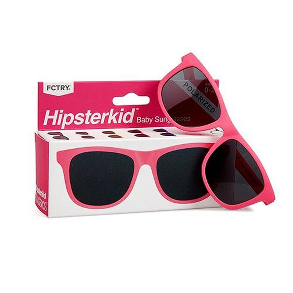 美國 Hipsterkid - 抗UV時尚嬰童偏光太陽眼鏡(附固定繩)-桃
