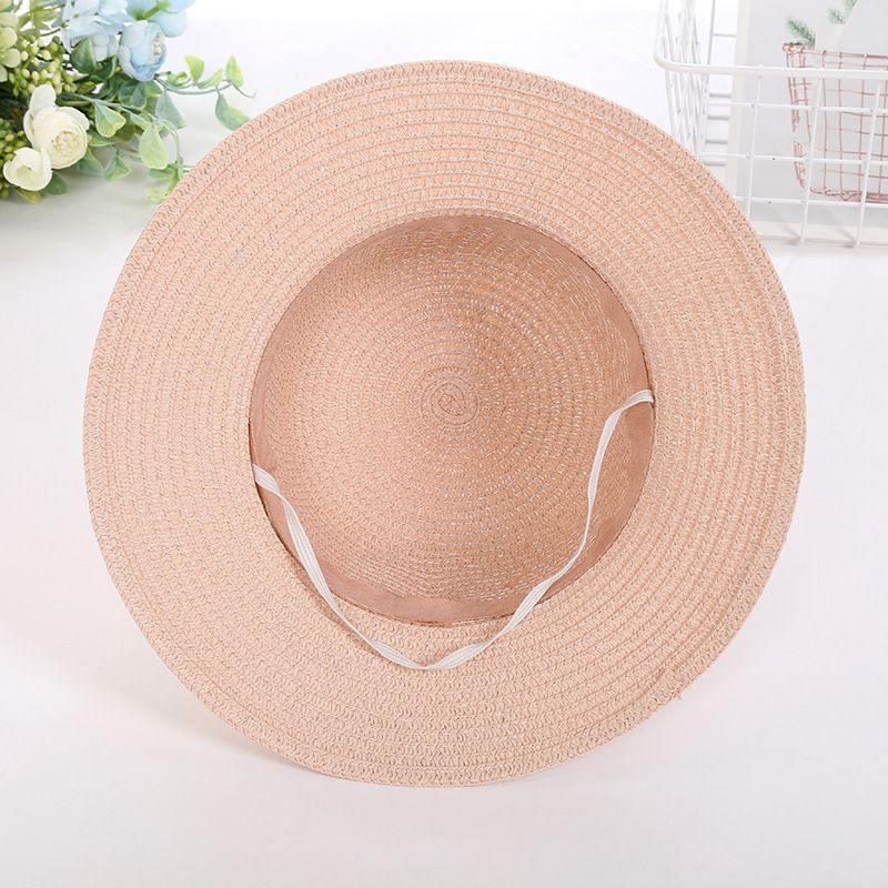 日系沙灘蝴蝶結草帽/遮陽帽-附小背包-卡其色 (建議2-8歲)