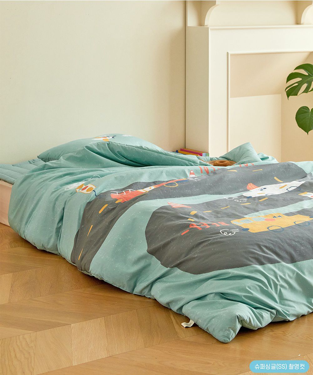 韓國 Maatila - (兒童款)可水洗M2全方位抗菌防蟎棉被-公路車車