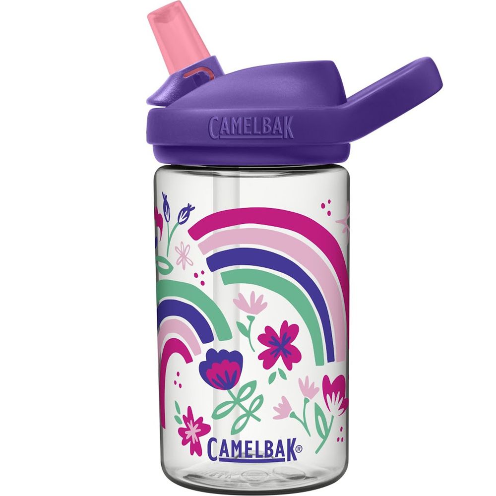 CamelBak - EDDY+ 兒童吸管運動水瓶-彩虹花卉 (400ml)-145g