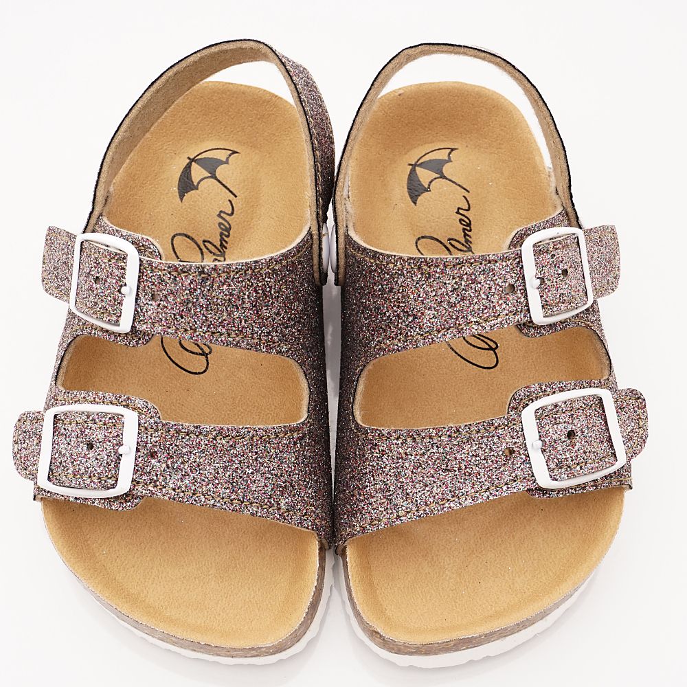 Arnold Palmer 雨傘牌 - 卡通童鞋-專櫃晶亮軟木涼鞋款(中小童段)-粉紅